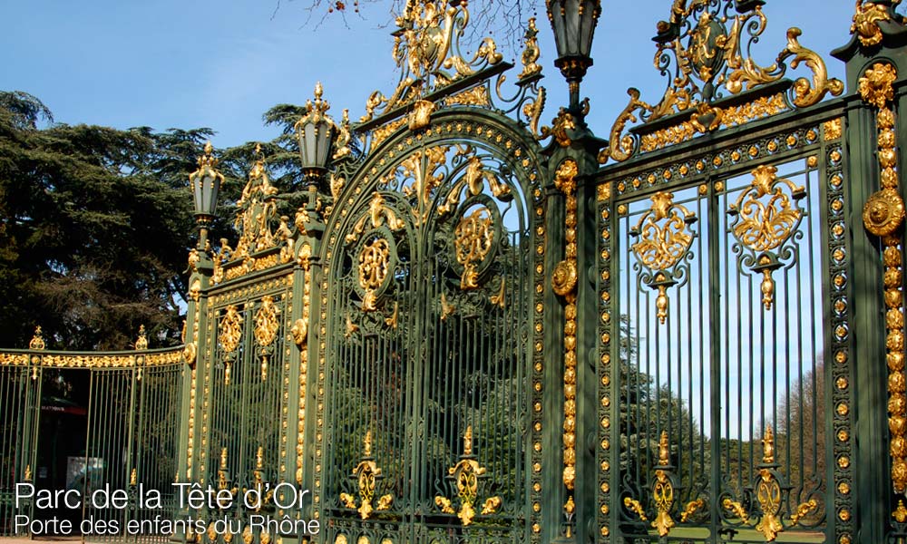 parc tete d'or entrée porte enfants du rhone lyon